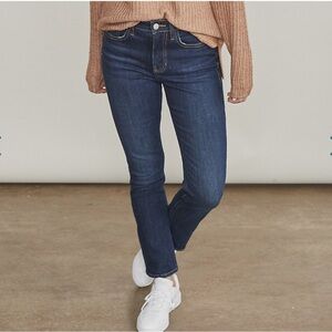 Elizabeth and James Dark Wash High Rise Organic Cotton Stove Pipe Jean Size 6/28